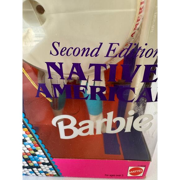 1993 Native American Barbie 2nd Edition Dolls Of The World Collection With Stand - Picture 8 of 11